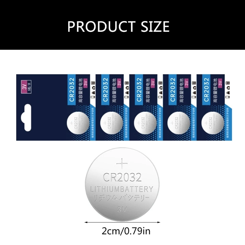 090F Многоцелевые батареи CR2032 3V, источники надежности для небольших устройств, упаковка по безопасности детей (5/10peeces)