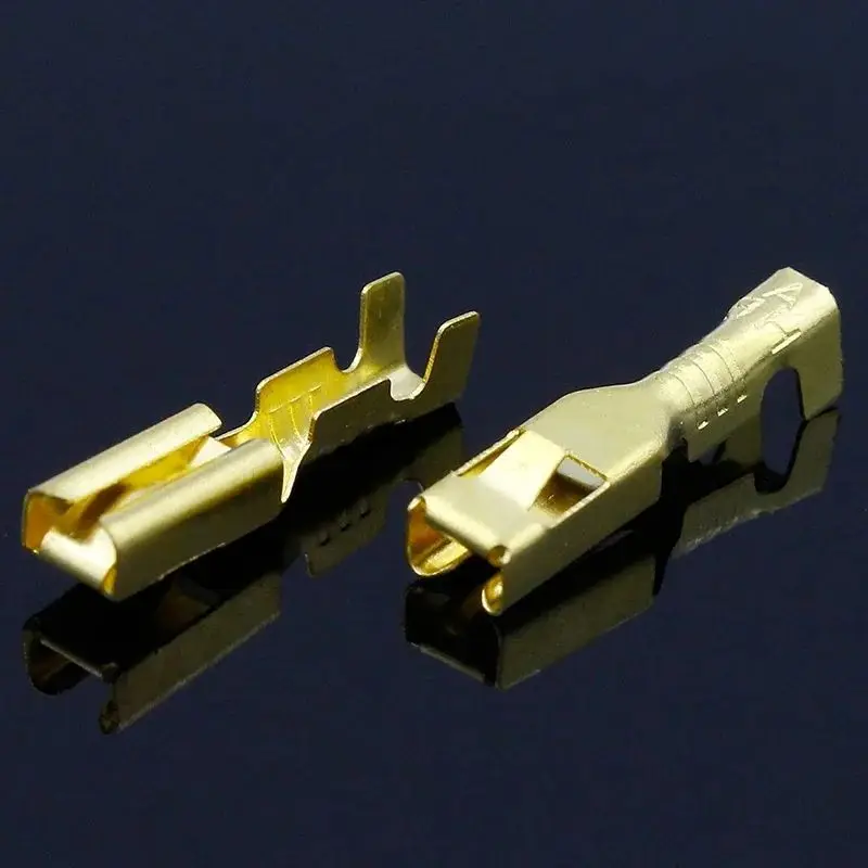 100pcs 2.8mm Crimping Terminal Brass Female Spade Connector ﻿