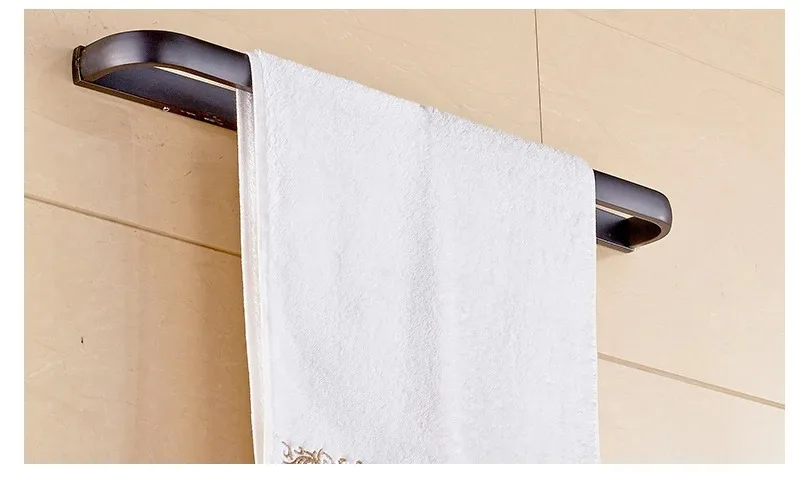 

MADICA 9.5*4*61cm Single Towel Bars For Shower Room Towel Rack Vintage Brass Toallero Metal Nail Bronze Towel Rack Hanger