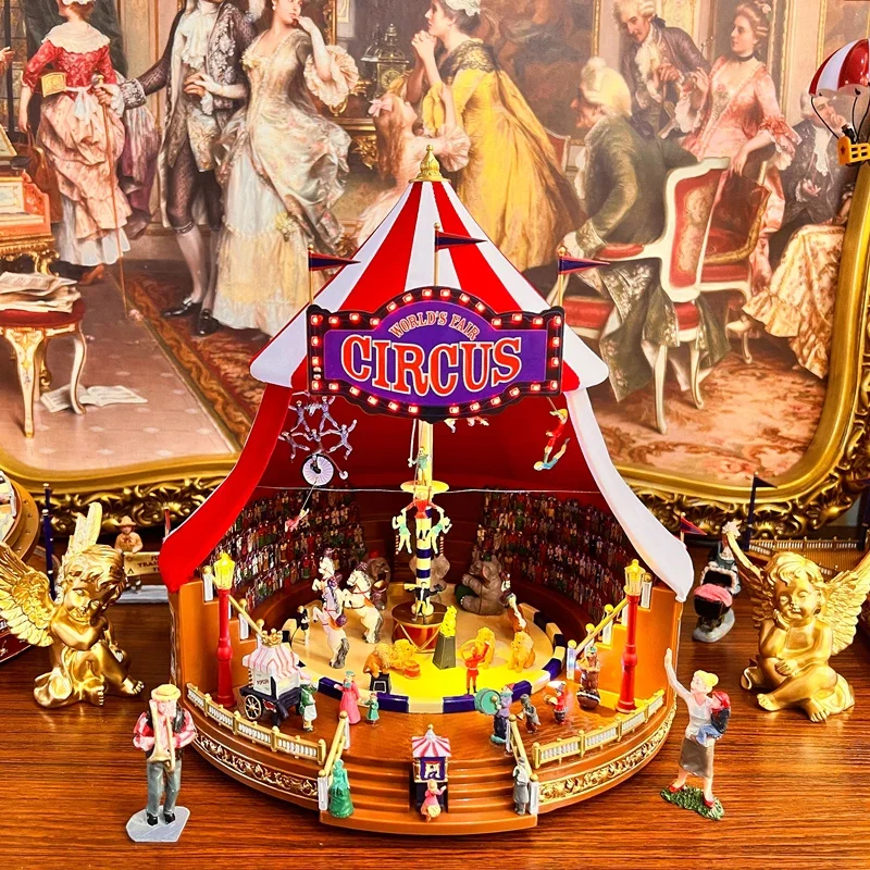 American Mr. Christmas Mr.Christmas circus amusement park handmade music box to give girls birthday gifts