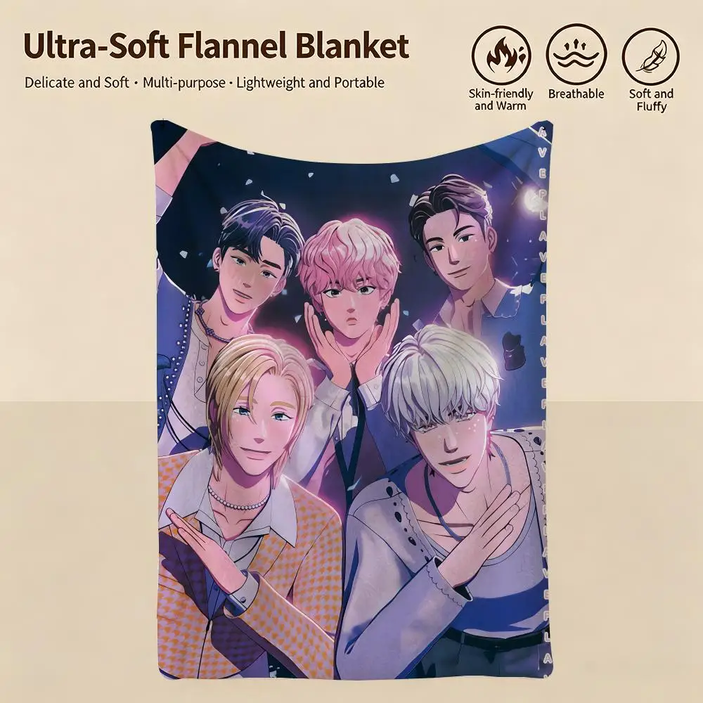 music p-plave-e Throw Warm Soft Flannel Blanket, Multi-use for Sofa Bed Camping Travel Nap