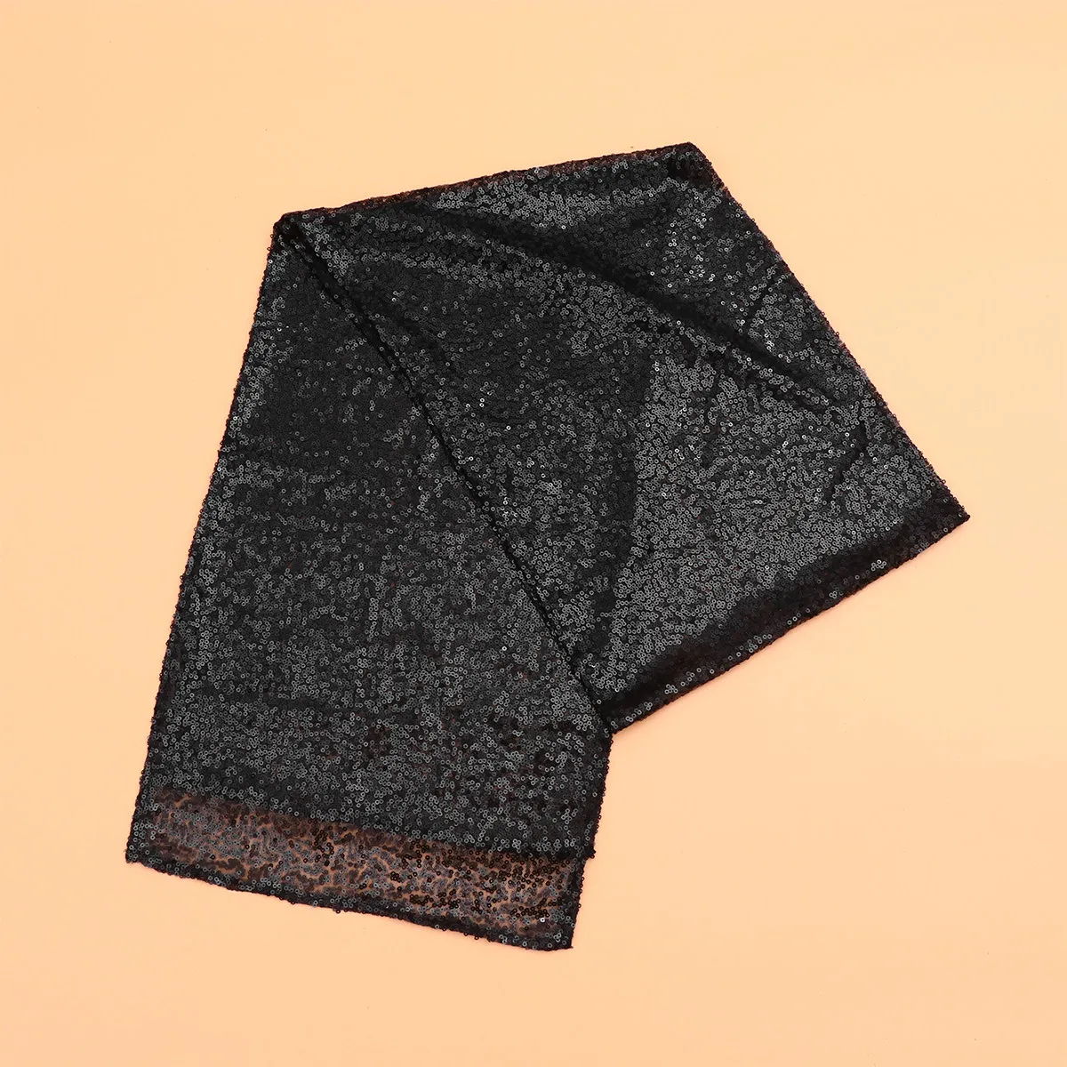 Sequin Table Runner Black Elegant Sparkling Wedding Party Dining Table Decoration Cover Banquet Supplies Home Festival