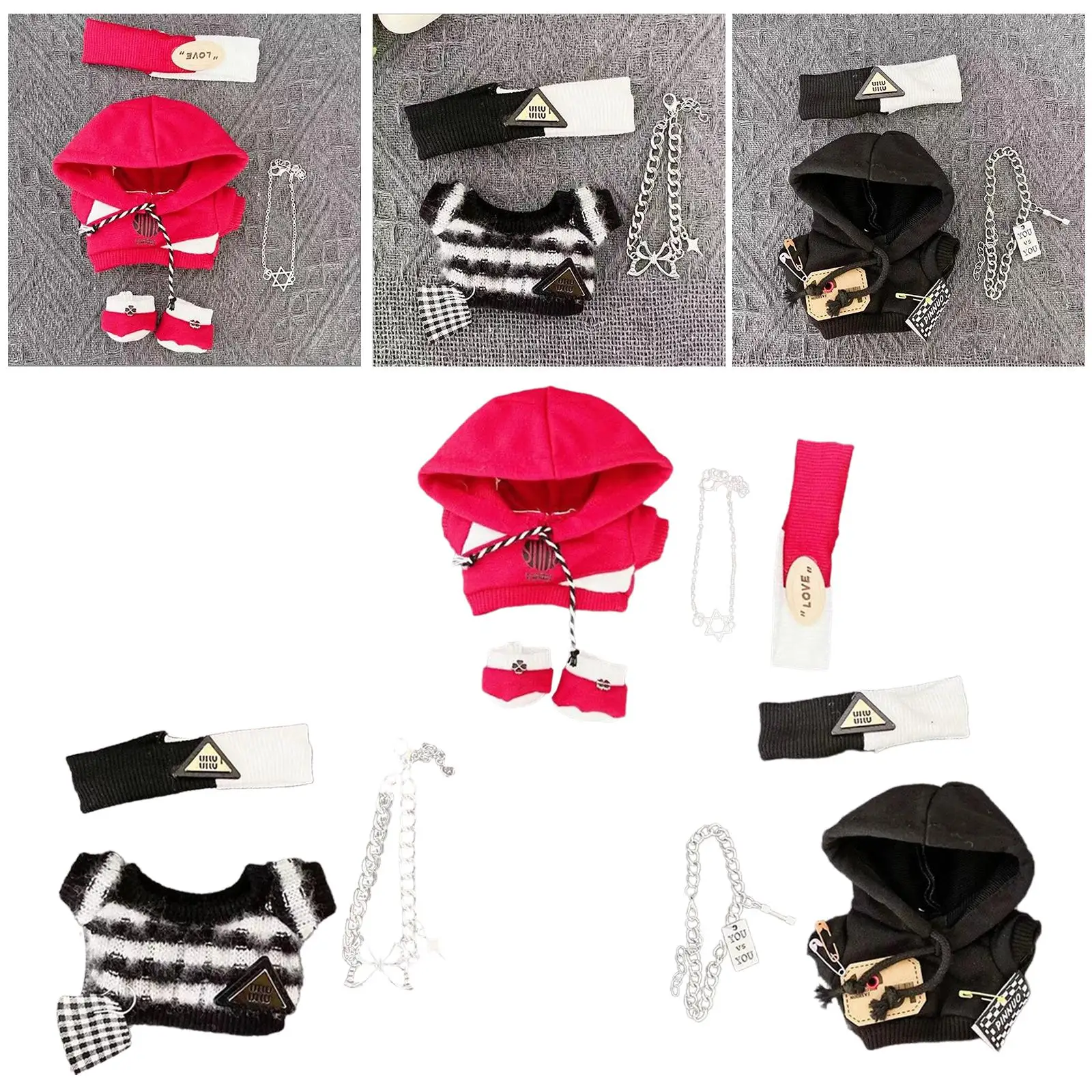 Modepoppen Kleding Accessoires Handgemaakte Kleding Kostuum voor 15-17 cm Poppen Jongen Poppen Aankleden Verjaardagscadeaus Halloween Geschenken