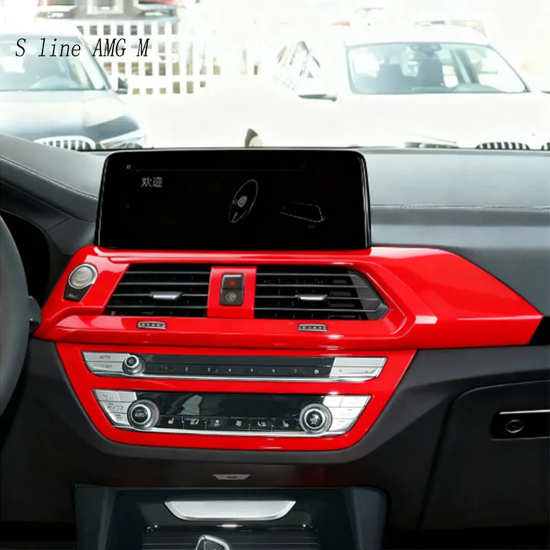 تصفيف السيارة لسيارات BMW X3 G01 G08 2018-2023 محرك التحكم المركزي للسيارة بدء التحذير ضوء زر CD لوحة الإطار منفذ الهواء ملصق #1