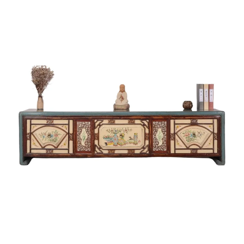 

Высококачественный китайский антикварный восточный входной шкаф для телевизора из массива дерева, многофункциональная мебель для хранения в гостиной