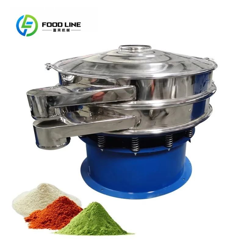 Customized SUS304 rotary vibratory sieve vibro sifter for cinnamon onion spice powder separation food processing factory