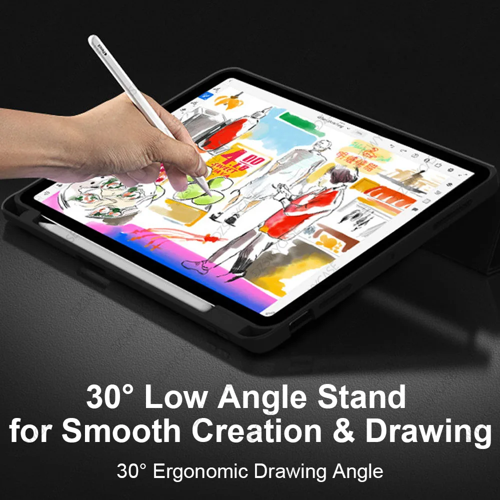 Für iPad 10. 11. A16 Mini 6 7 Pro 11 13 M4 M5 Air 11 M2/M3 Für Air 5/6/7/8 10.9 10.2 9.7 Shockpro Hülle mit seitlichem Stifthalter – Detail 12