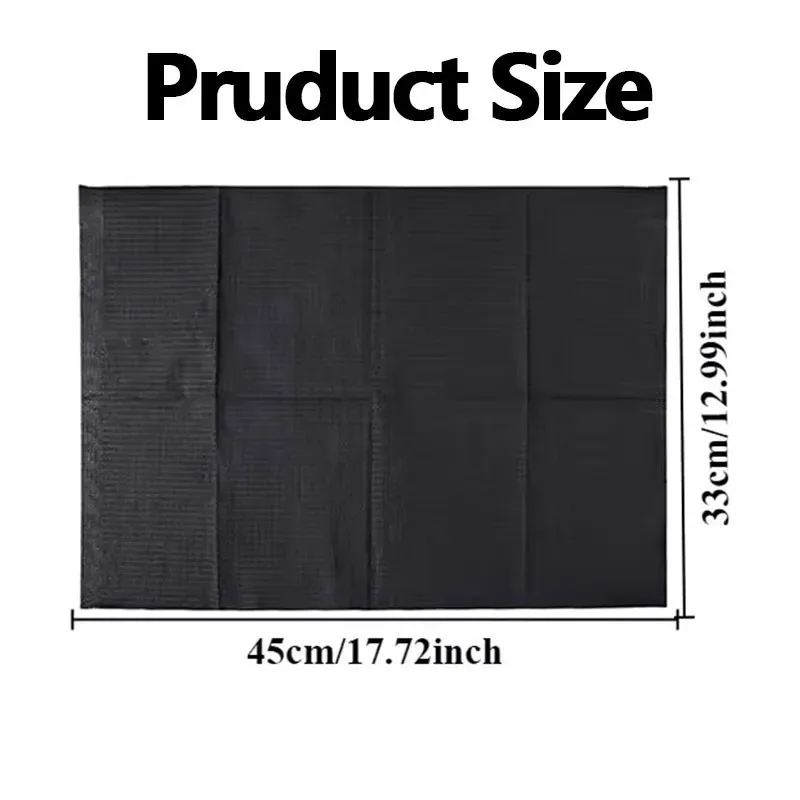 100Pcs Black Disposable Table Mat Stain‑Resistant Protector Pad for Tattoo Microblading Nail Art Manicure Beauty Salon Supplies