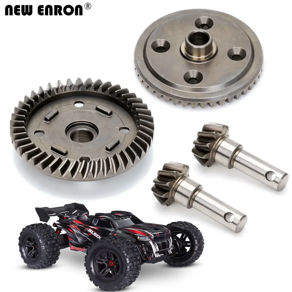 43T/10T Steel Helical Differential Ring Pinion Gear 9579 For Traxxas 1/8 Sledge