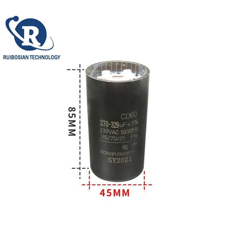 330V CD60 냉장 보관 에어컨 냉동 압축기 270-329UF 냉동고 스타터 보조 미국 등급 커패시터