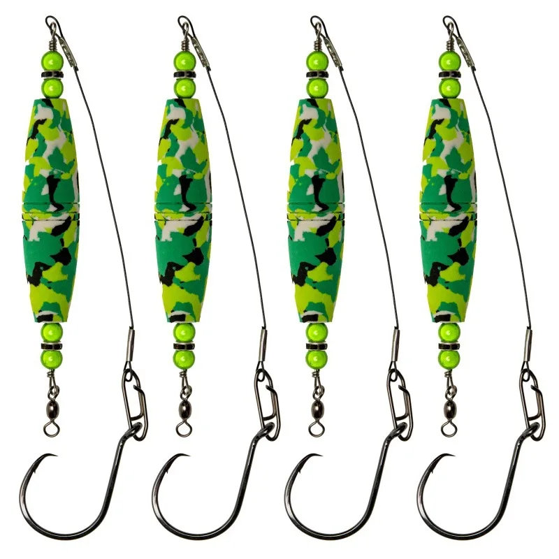 Foam Floating Belt, Fish Hook 4pcs, Eye-catching 3-inch Floating Line Set, Stainless Steel Wire Set.