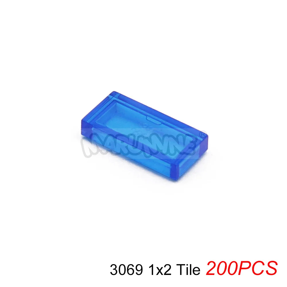 MARUMINE Transparente MOC Bausteine Ziegelteile Fliesenplatten Zubehör Kompatibel mit 98138 3070 3069 3023 3024 2431
