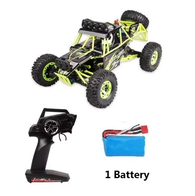 Wltoys 12428 1/12 RC Racing Car 50KM/H High Speed 4WD Off-Road Remote Control Alloy Climbing Truck LED Light Buggy Toys Kid Gift