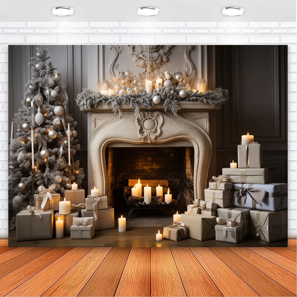 Mocsicka ฉากหลังของโซฟาสำหรับถ่ายภาพวันคริสต์มาสฤดูหนาว