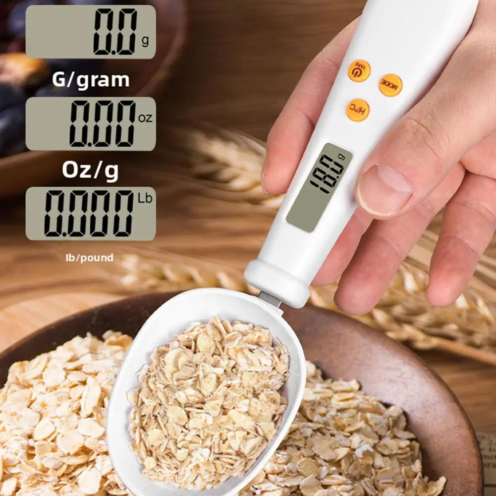 Digital Measuring Spoon Scale With Food Thermometer Probe Precise Electronic Weighing Spoon For Kitchen Baking Cooking