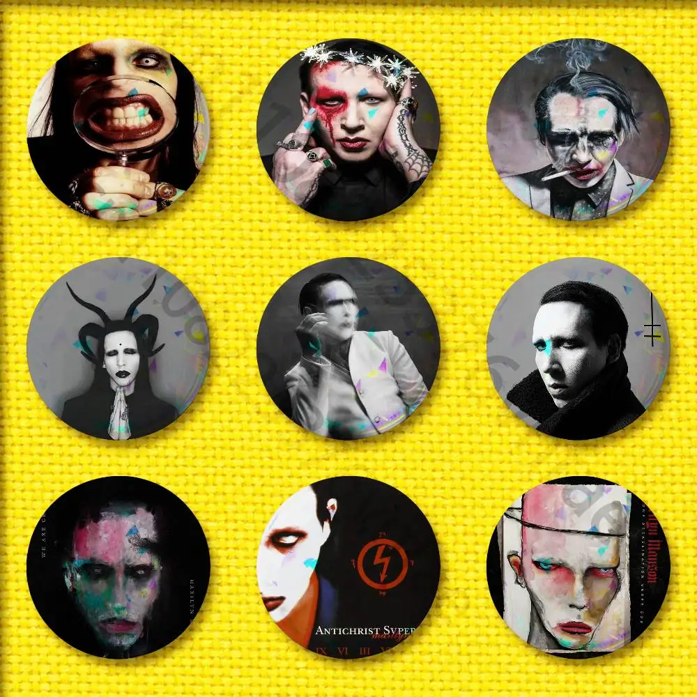 

M-Marilyn M-Manson Antichrist Superstar Badge For 58mm 32mm 44mm 25mm 75mm Round Pin Brooch Insignia Cover Cosplay