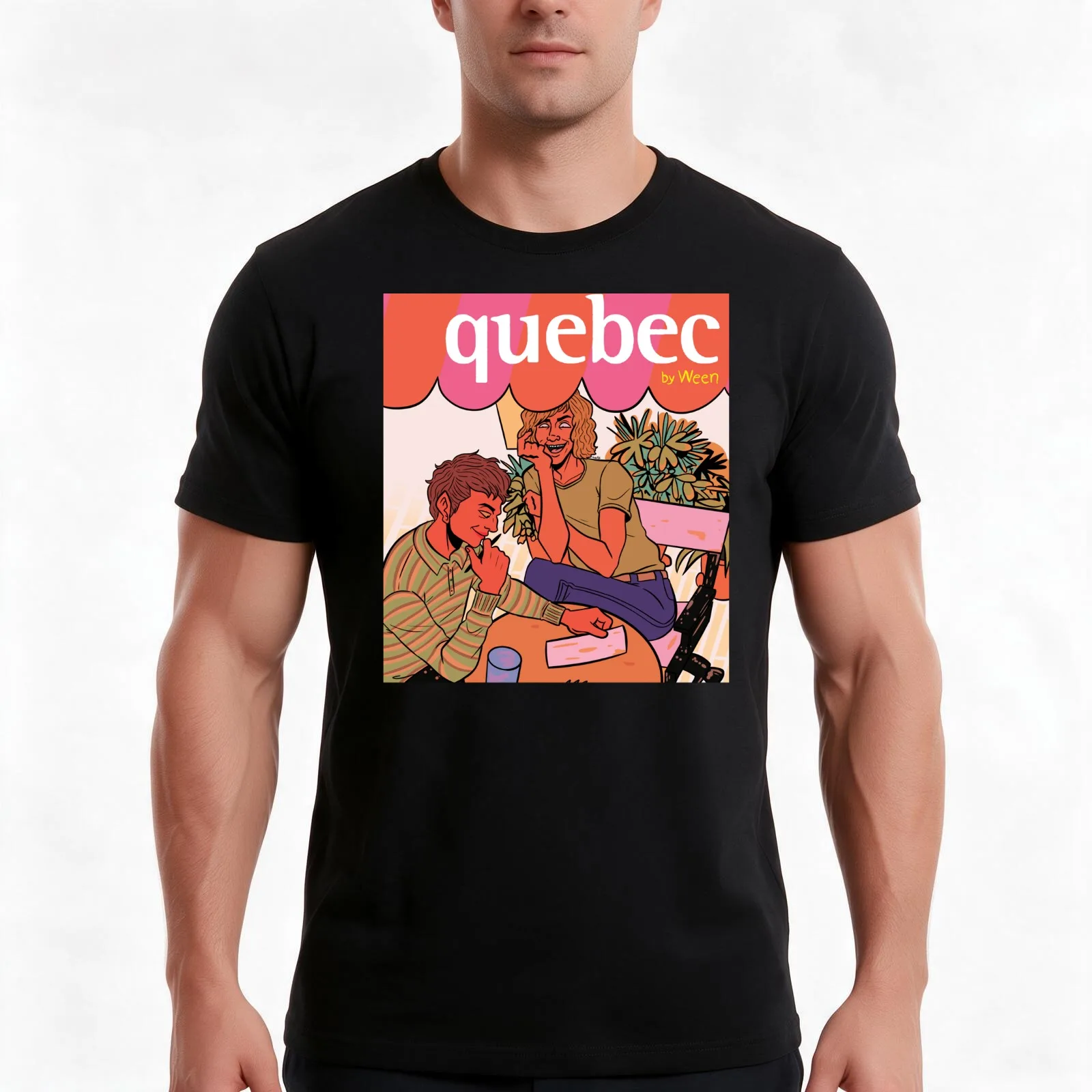 Ween - Quebec T-Shirt Summer Casual Cotton Tee Oversized Streetwear Tops Vintage Graphic Print Loose Fit Short Sleeve
