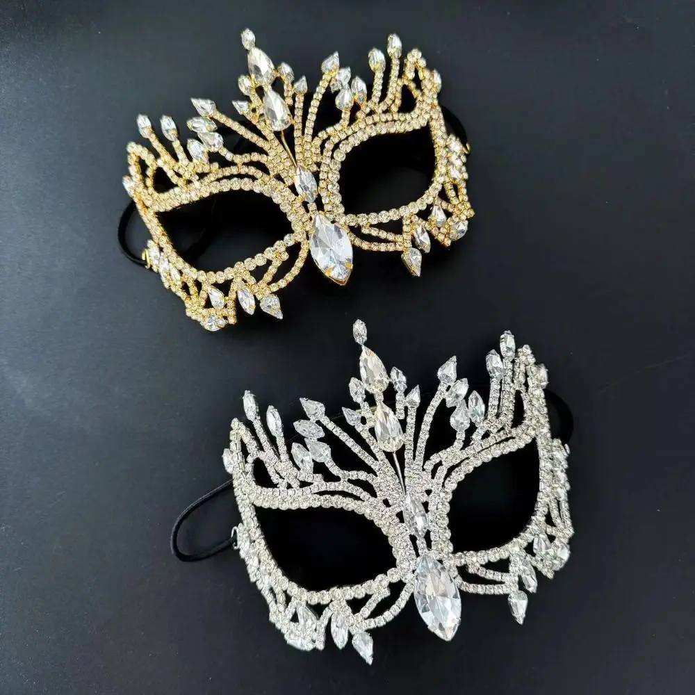 

Veil Rhinestone Mask Full Face Tassel Masquerade Mask Masquerade Jewelry Carnival Costume Props Facial Jewelry Accessories