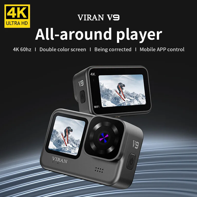 

2022 New 4K/30FPS WiFi Anti-shake Action Camera Go With Remote Control Screen Underwater Waterproof Helmet Camera drive recorder