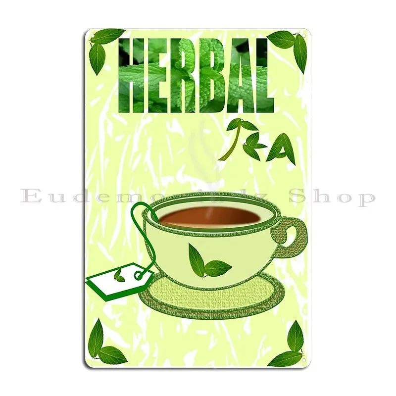 Herbal Tea Mint Metal Plaque Poster Printing Club Pub Pub Garage Tin Sign Poster