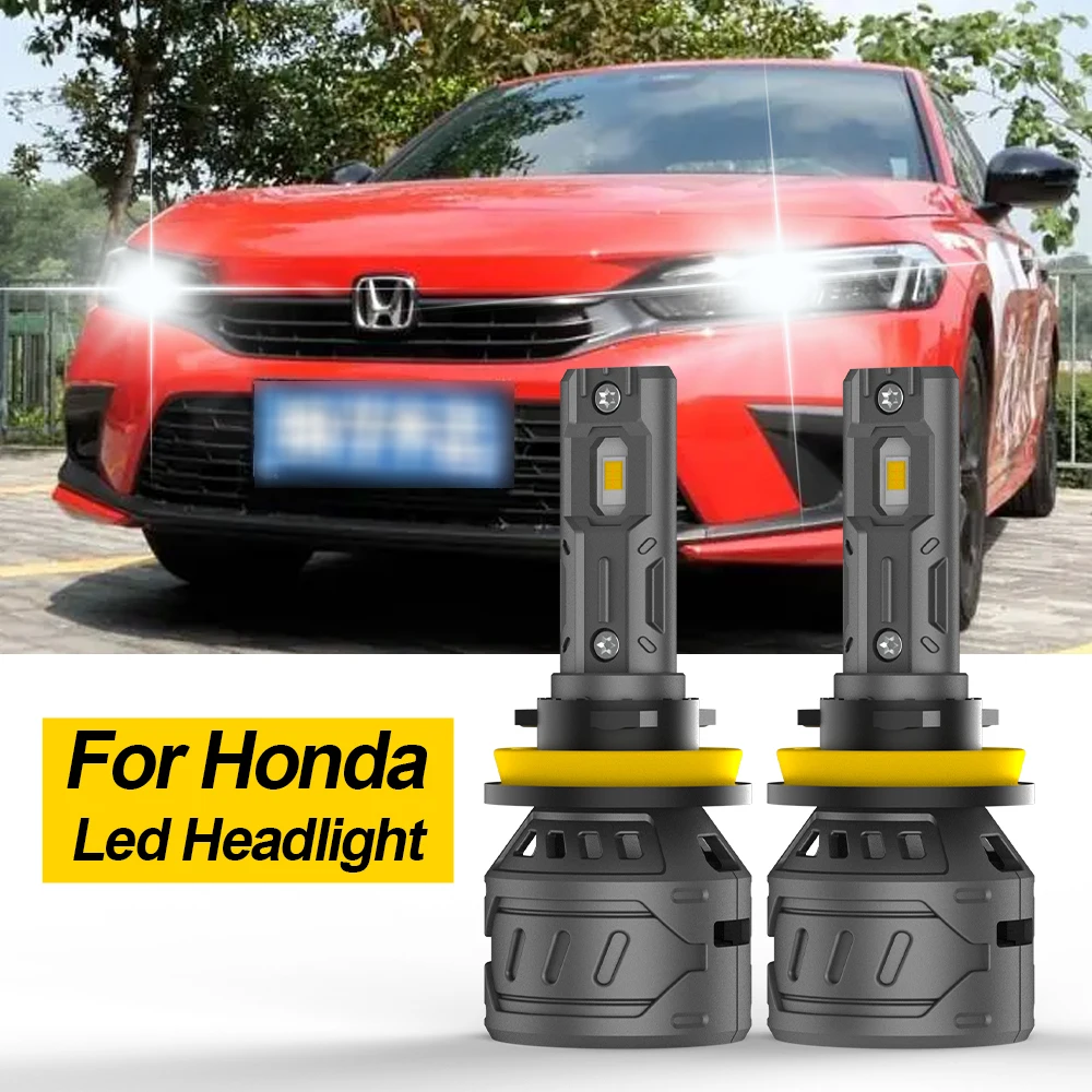 

BMTxms 2pcs Canbus H8 H11 9005 HB3 9006 HB4 LED Headlights High Low Beam Fog Light For Honda Civic Crv Accord City Insight CR-Z