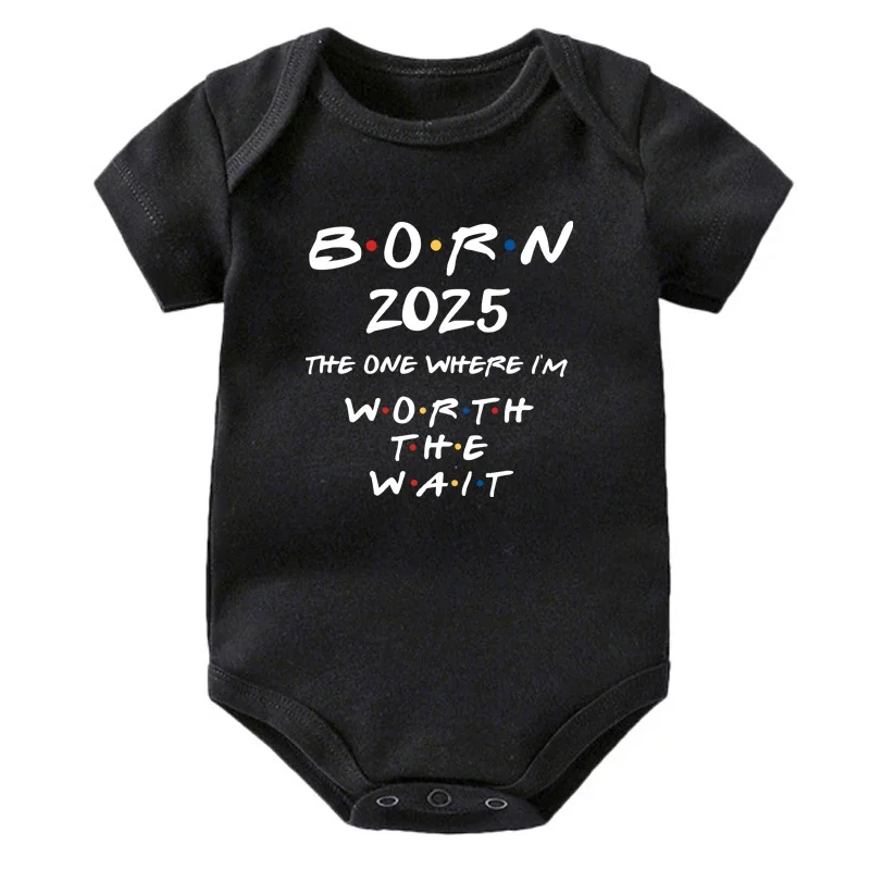 Pregnancy Announcement Born in 2025 Baby Bodysuit Baby Coming Soon Gift Newborn Baby Romper Baby Pregnancy Reveal Clothes