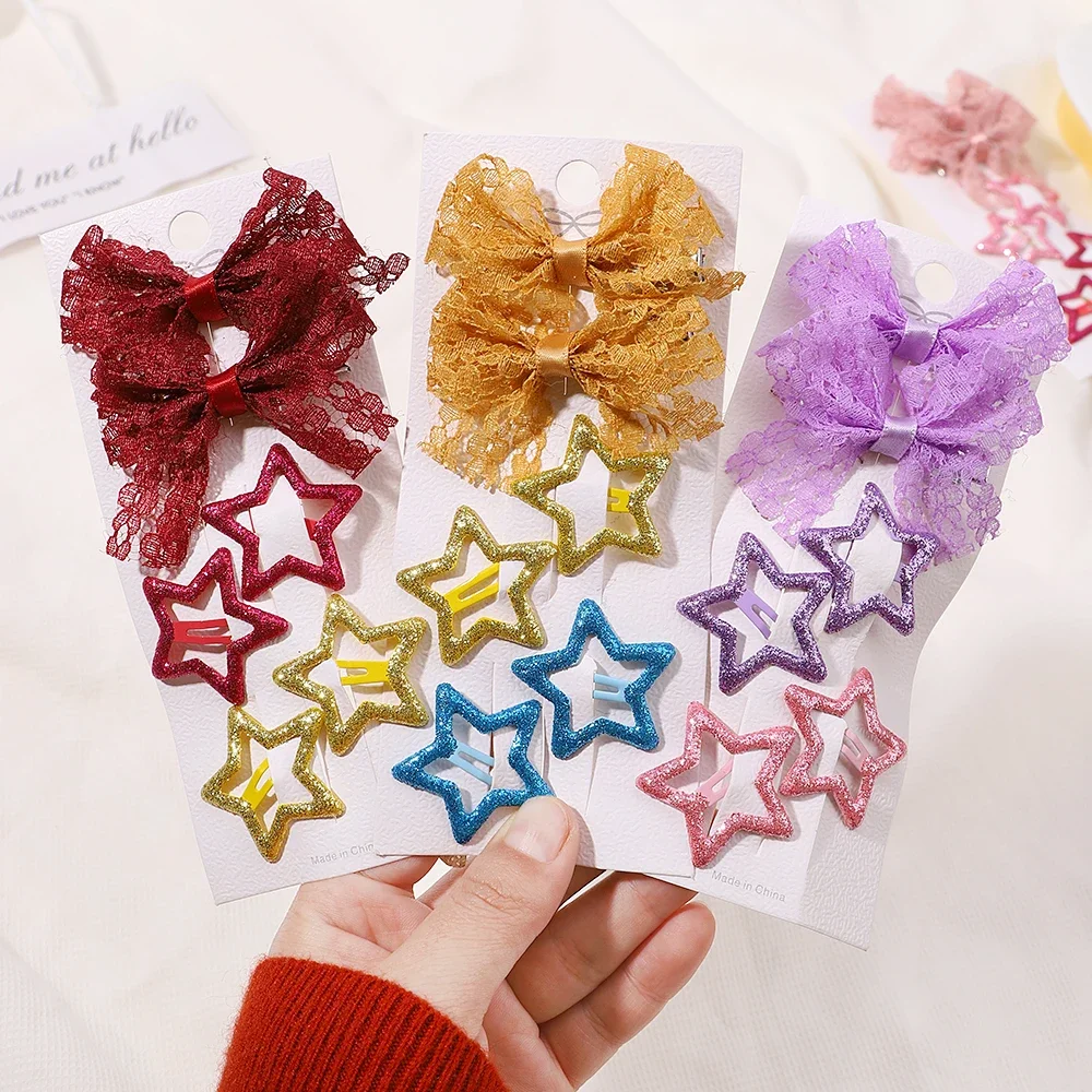 Hot Sale Kids Hair Clip Set Sequin Fish Tail Butterfly Hairpins Children Fresh BB Bangs Clips Barrettes Toddler Hair Accessories