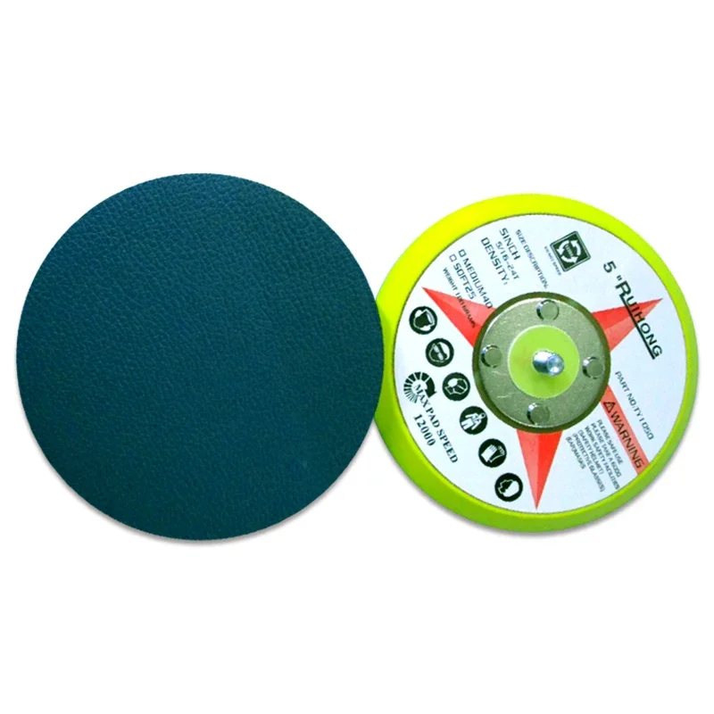 5 Inch 125mm Sticky Vinyl Sanding Pad 1Pcs Backing Plate 5/16'-24 Thread for PSA Adhesive Discs(1PCS) For Grinding Wood Metal