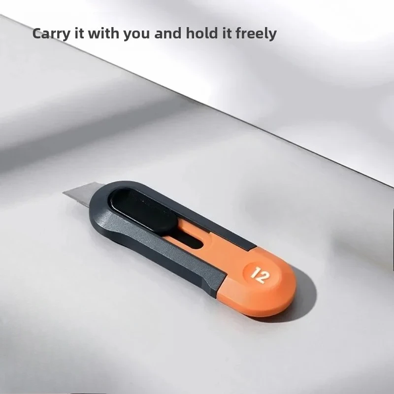 1/2/3/4 Pcs Retractable Mini Knives for Paper Package Cutting High Carbon Steel Blades Multifunction· Auto Retract Utility Knife