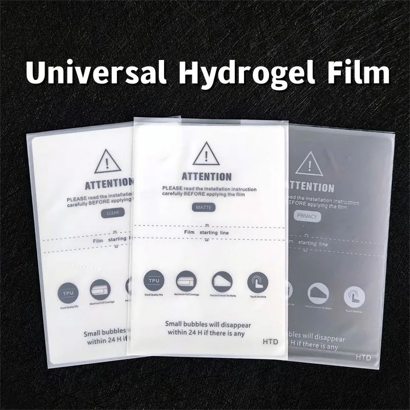 

50pcs TPU Universal HD Hydrogel Film For Smartphone Screen Flexible Mate Privacy Frosted Hydraulic Membrane For Cutting Machine