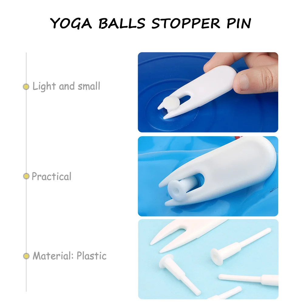 

1 Set Yoga Ball Plug Replacement Kit Air Stopper Pin For Inflatable Balls Exercise Ball Repair Multipurpose Lightweight Portable