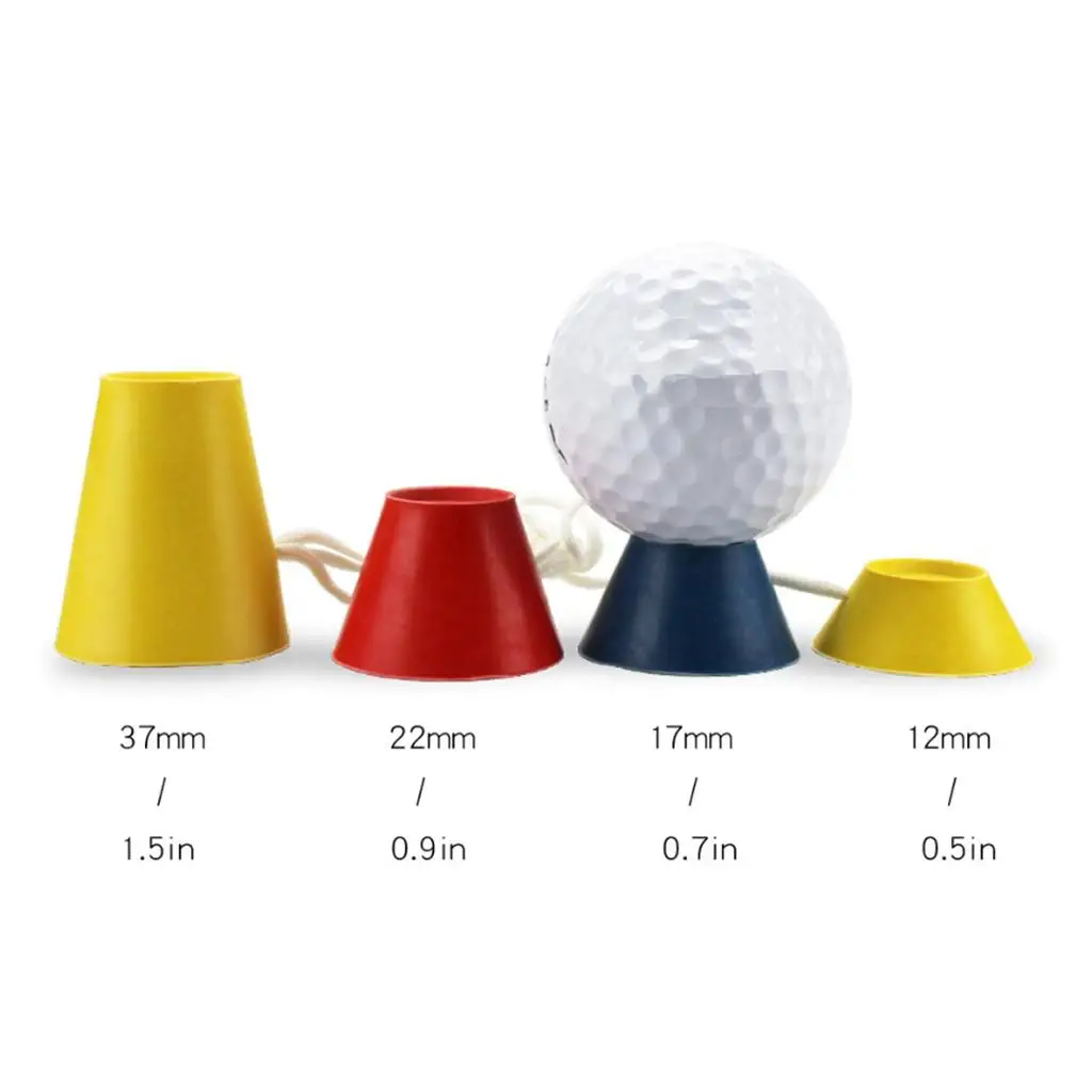 4pcs Golf Winter Tees with String Different Heights for Frosty Day