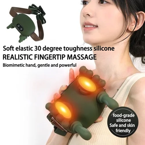 Imagen 2 del producto Dispositivo de masaje de puntos de acupuntura para cuello y hombros, equipo de masaje y amasamiento muscular para espalda, cintura, piernas, brazos y cuello