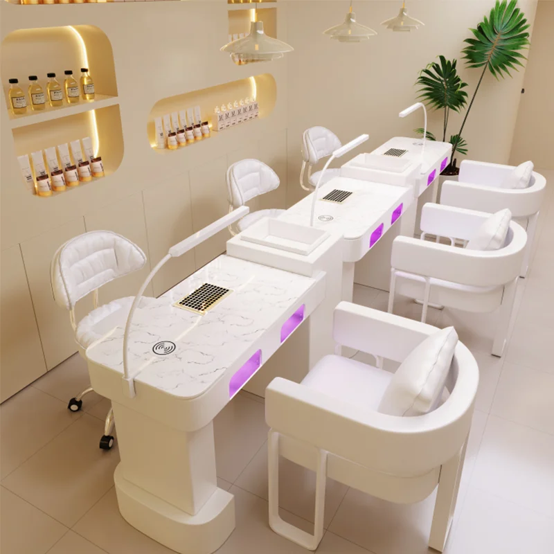 Hot Sale Beauty Table and Chair Set Suitable for Nail Salon Furniture Suitable for Beauty Salon