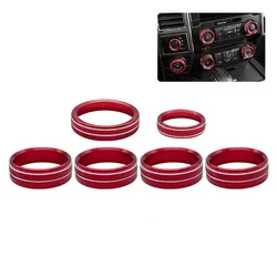 Air Conditioner Switch & Trailer & 4WD & VOL Knob Button Trim for Ford F150 XLT 2016-2019,6pcs (Not for 21-23)