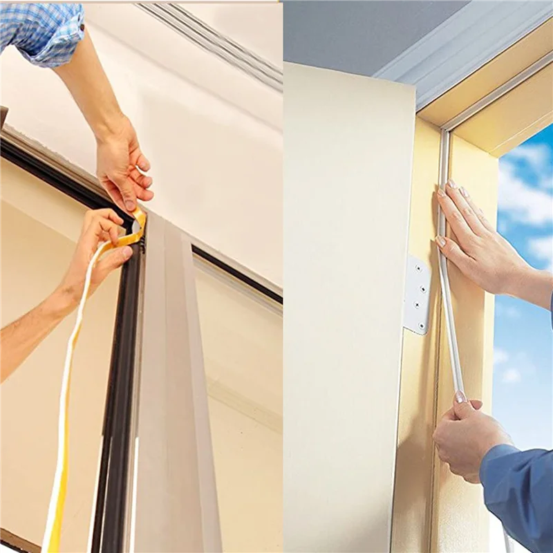 

AINY-6 Roll EVA Seal Weather Strip Foam Tape D Type 10M Doors Windows Draught Excluder Anti-Collision Seal Strips