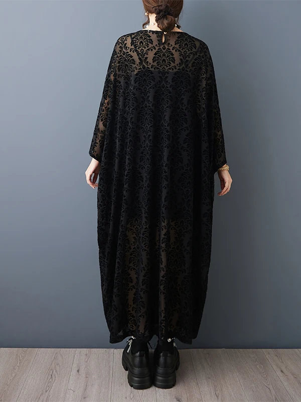 Summer New plus Size Women's Dress Vintage Loose Simple Craft Fabric Quality Short Sleeve round Neck Casual A-Line Dress