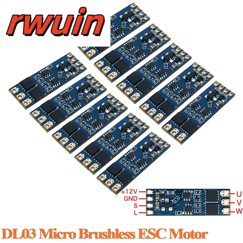 10pcs/1pc DL03 8A Micro RC Board ESC Controller Motor Governor ESC Module 0.9mS~2mS for 1104 1106 1306 Brushless Motor