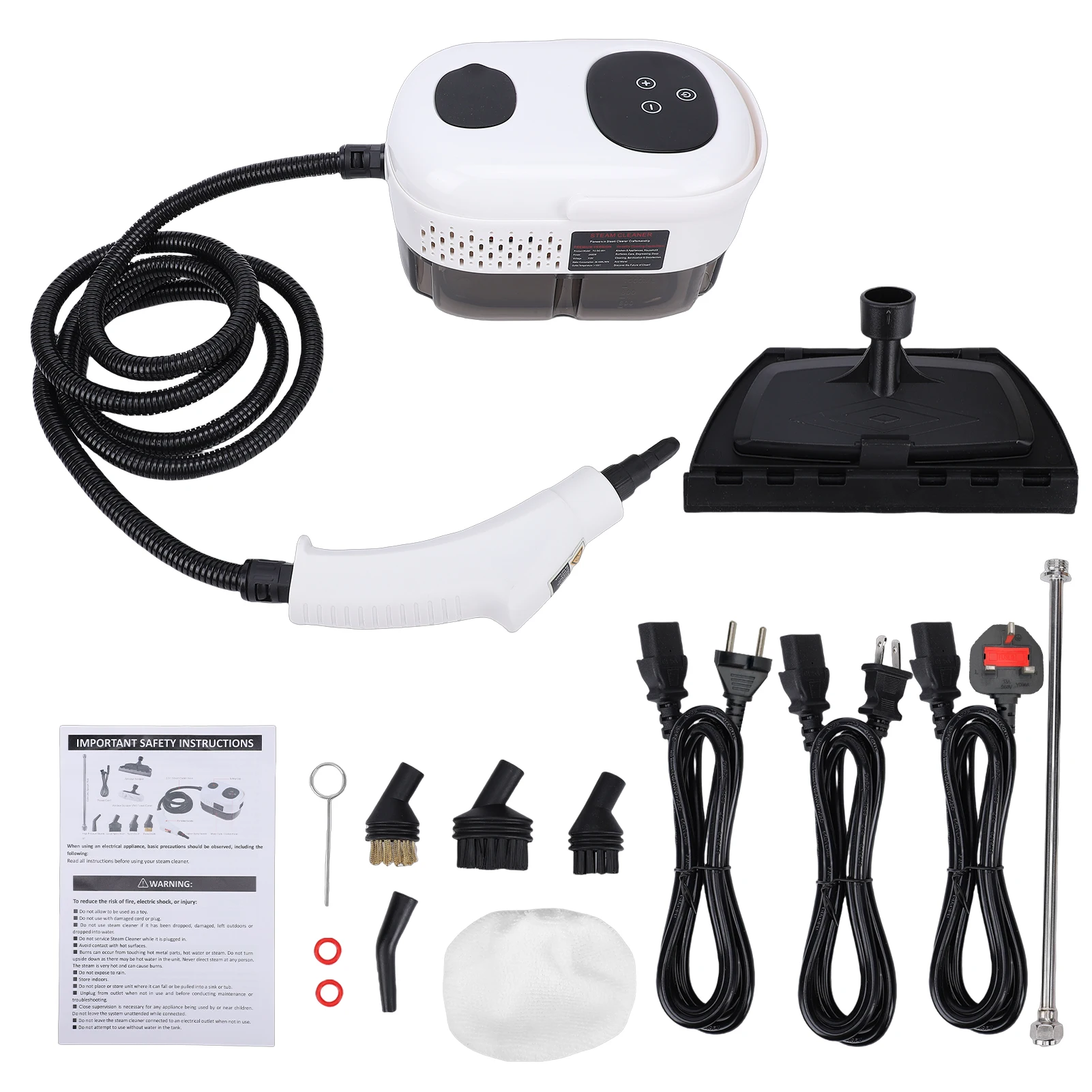 1950W 100℃ Steam Cleaner for Kitchen High-Temperature High-Pressure Fast Steam Cleaning Machine 15s Quick Preheat 6 Steam