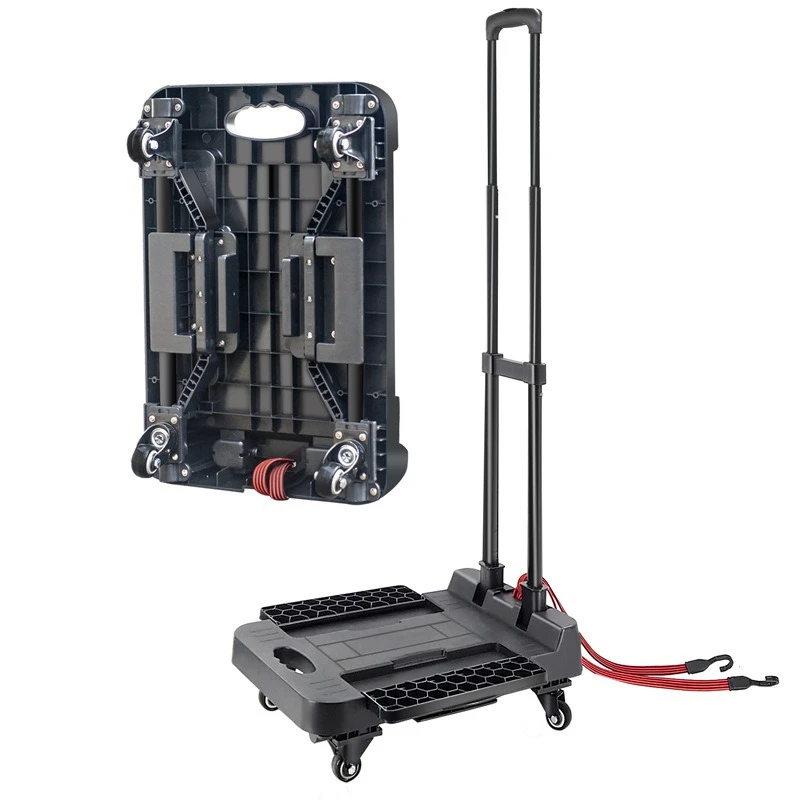 

Handling trolley folding portable load-bearing handling trailer stall office universal wheel trolley