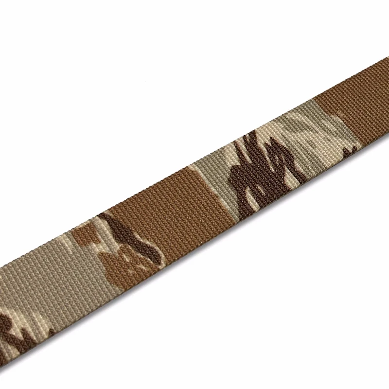 2.5cm Width Desert Tiger Stripe Camouflage Webbing Non-elastic Edging Strap Knapsack Belt Fabric Accessory 1 Meter