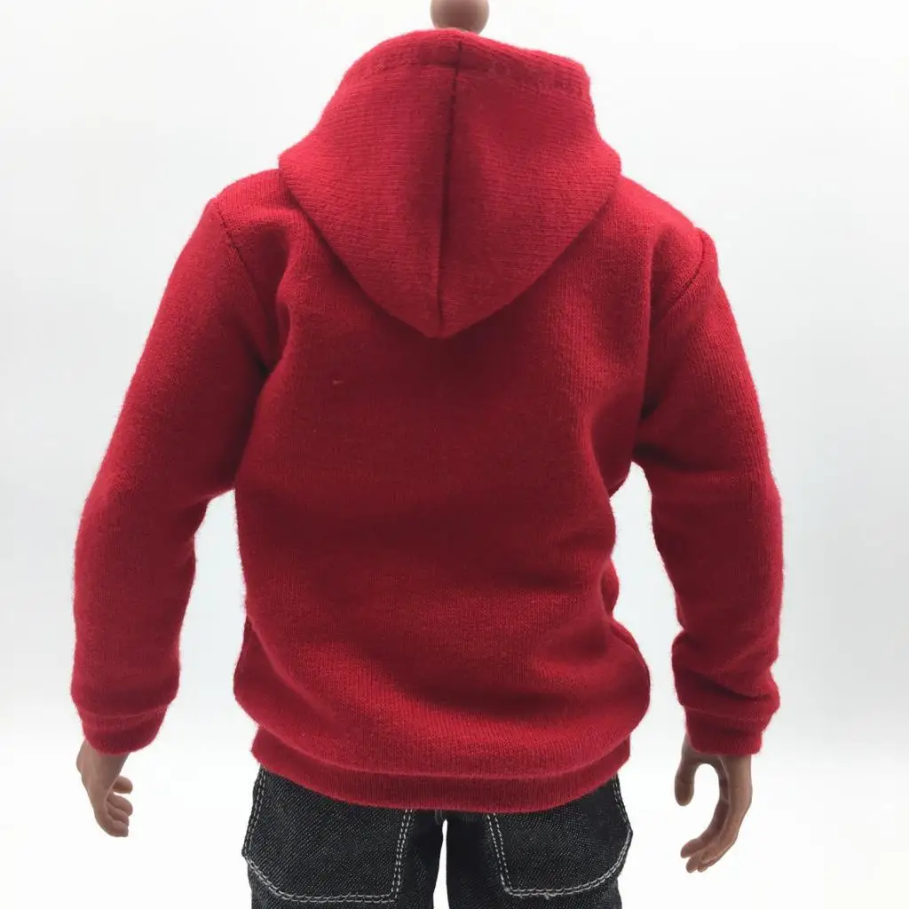 

1/6 Fashion Red Cloth Hoodie Sweatshirt for 12'' Male Figure Body