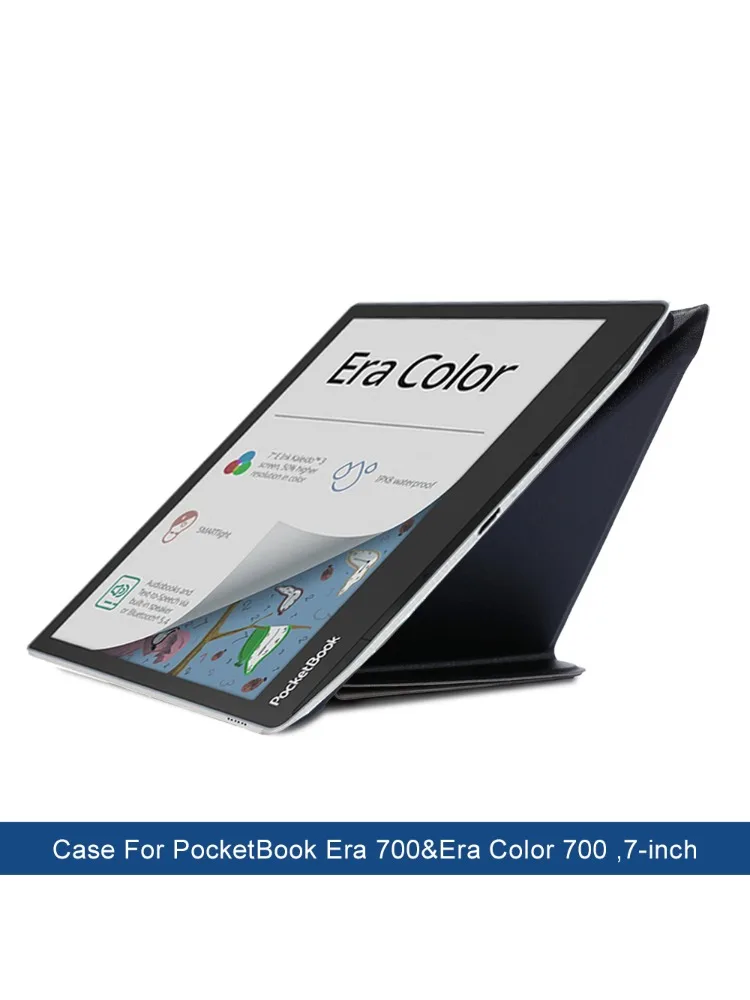 Cienka osłona z adsorpcją, etui ze skóry PU z składanym zamknięciem Y-Folded do PocketBook Era Color 700, tablet EReader PB700-U-16-WW PB700K3-1-WW, 7' — zdjęcie produktu 7