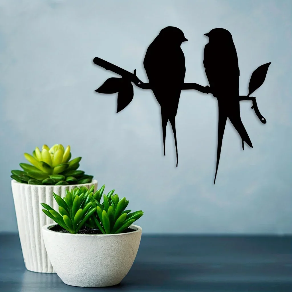 

CIFBUY Deco 1 шт. металлическая настенная подвеска в виде птичьей ветки, декоративное украшение для спальни, ресторана, спальни, домашний декор, Настенный декор, металл Wa