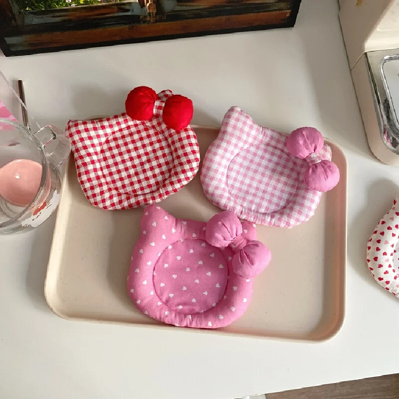 Hello Kitty Anime Peripheral Cotton Insulation Pad Cute Cotton Kitchen Insulation Pad Desktop Decoration Anti Scalding Household