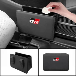 Car Trash Can Collapsible Leak-Proof Storage Bag Backseat with Garbage Bag  for Toyota GR GAZOO RACING Yaris Styling accessories