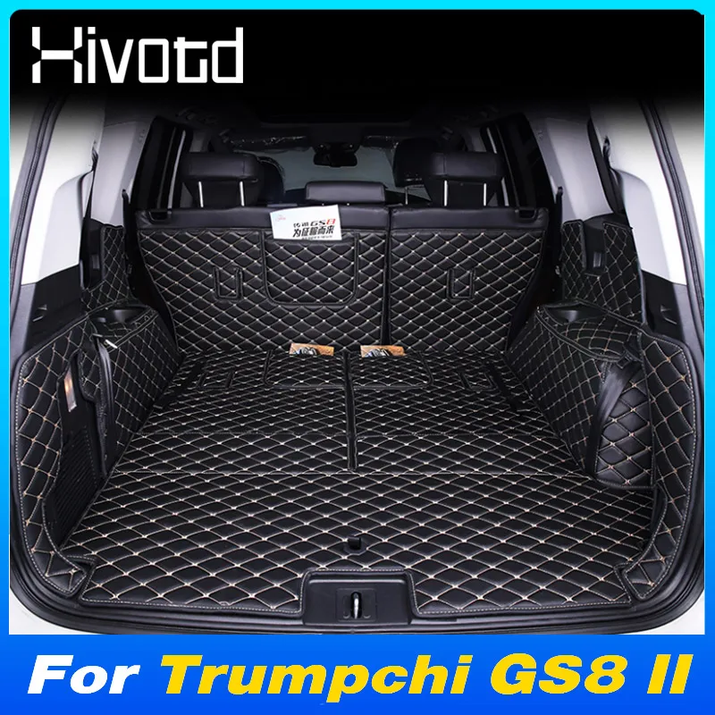 

Car Rear Trunk Mat Anti-Slip Carpet Interior Accessories Cover For GAC Trumpchi GS8 II 2023 liner Pad Decorative Modification