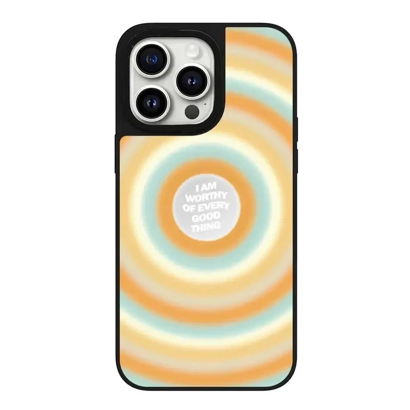 

Colorful Flower Yellow Ripple Mirror Phone Case Cover for iPhone 11 12 13 14 15 Pro Max Case for IPhone 15 Pro Max