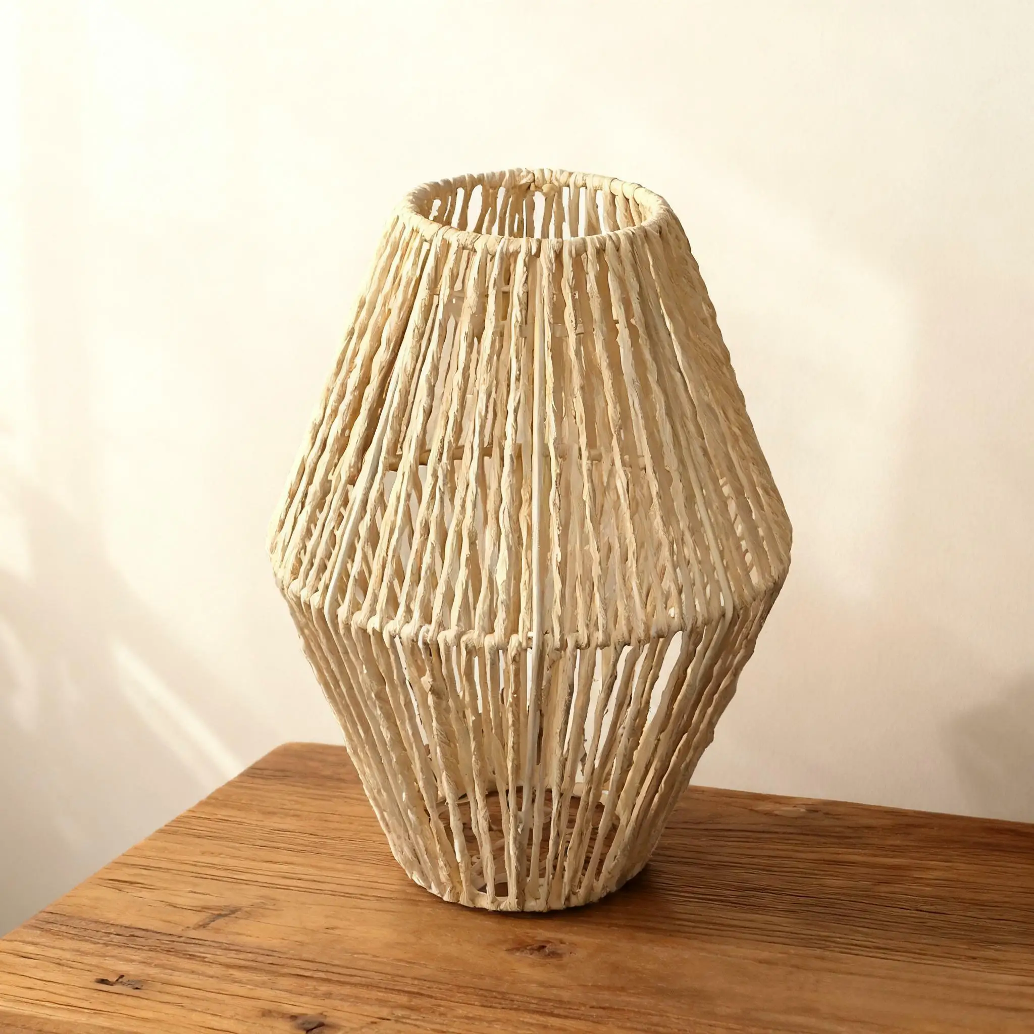 

Modern Woven Lampshade Table Lamp Shade Woven Desk Top Shelf Stand Floor Lamp Shade Dome Replacement Lamp Shade Rattan Light