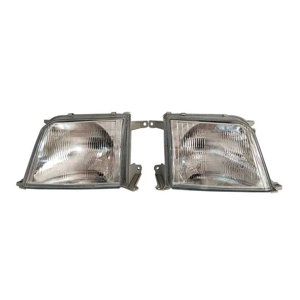 A Pair Car Crystal Headlight For Toyota Land Cruiser PRADO RZJ95 LC90 FJ90 1998 1999 2000 2001